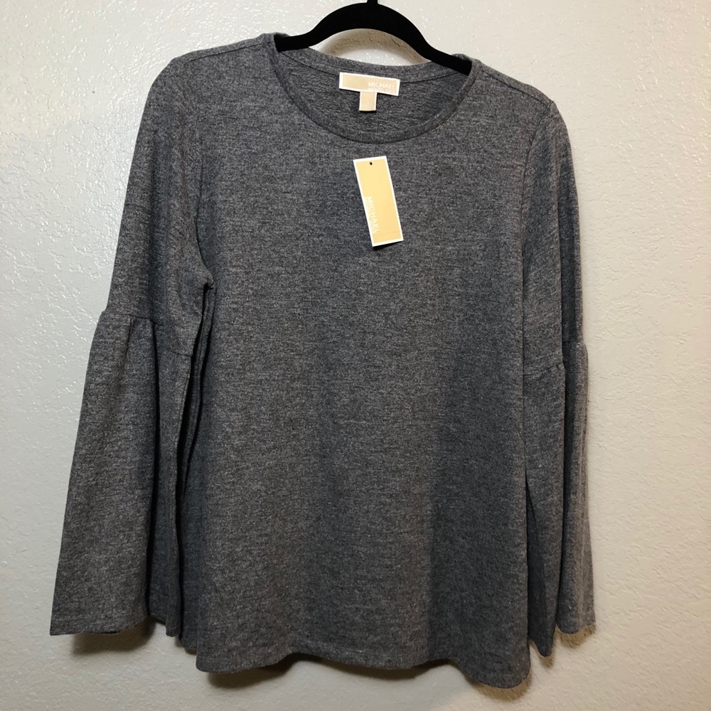 Gray Michael Kors Bell Sleeve Sweater